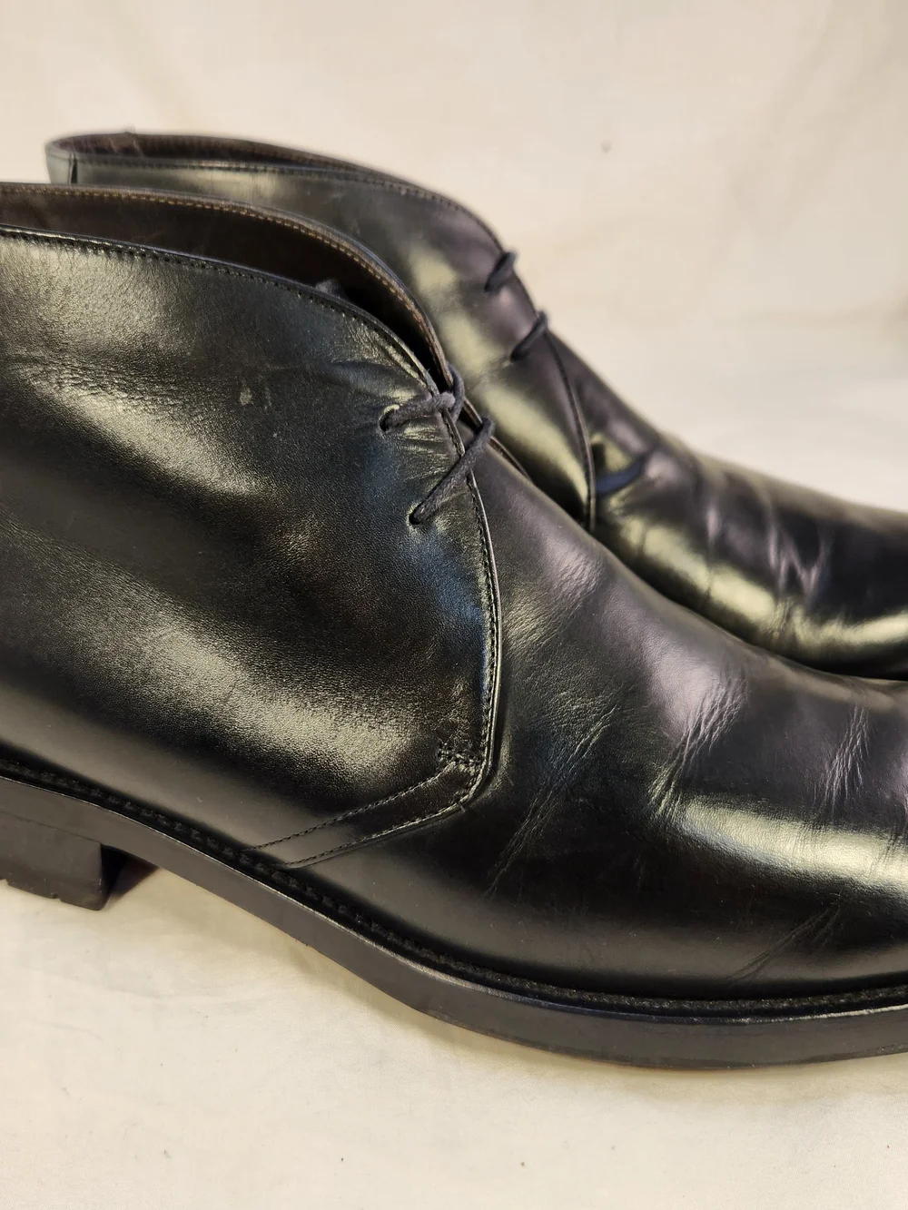 TO BOOT NEW YORK ADAM DERRICK MEN CHUKKA BLACK LEATHER SIZE 10